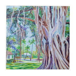 Azulejo De Cerâmica Árvore Banyan em Waimea Plantation Cottages