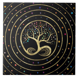 Azulejo De Cerâmica Árvore da Vida - Espiral Infinito