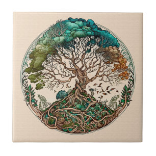 Azulejo De Cerâmica Árvore da Vida, Números Celtas
