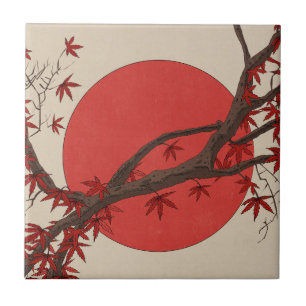 Azulejo De Cerâmica Árvore de bordo japonês