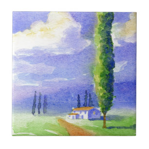 Azulejo De Cerâmica Árvore de Cypress