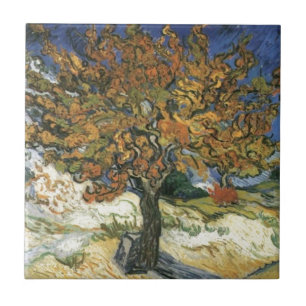 Azulejo De Cerâmica Árvore de Mulberry por Van Gogh