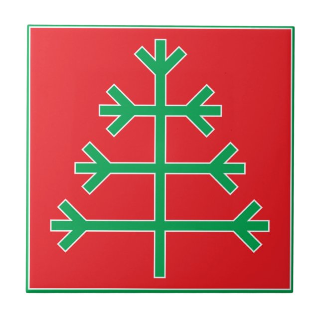 Azulejo De Cerâmica árvore de Natal (Frente)
