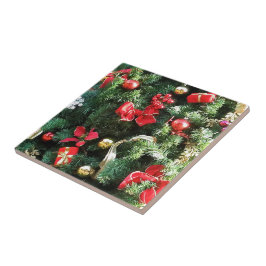 Azulejo De Cerâmica Árvore de Natal decorada