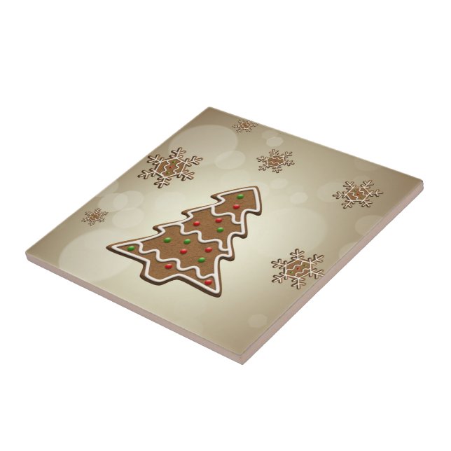 Azulejo De Cerâmica Árvore de Natal Gingerpão (Lateral)