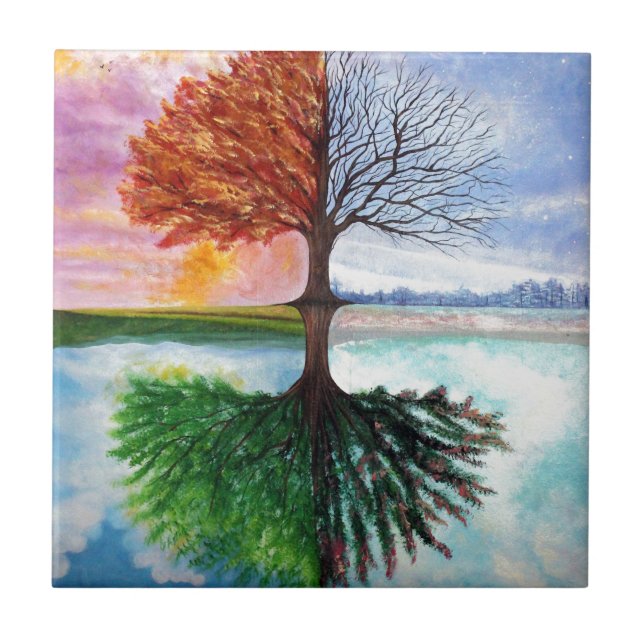 Azulejo De Cerâmica Árvore de vida (Frente)