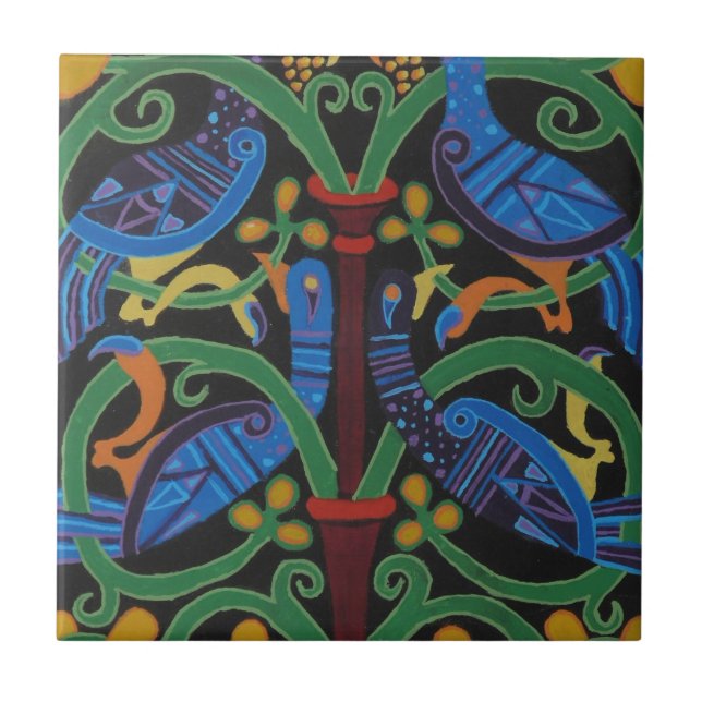 Azulejo De Cerâmica Árvore de vida (Frente)