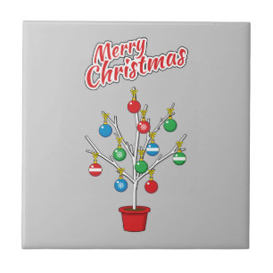 Azulejo De Cerâmica Árvore do Ramal de Natal - Feliz Natal
