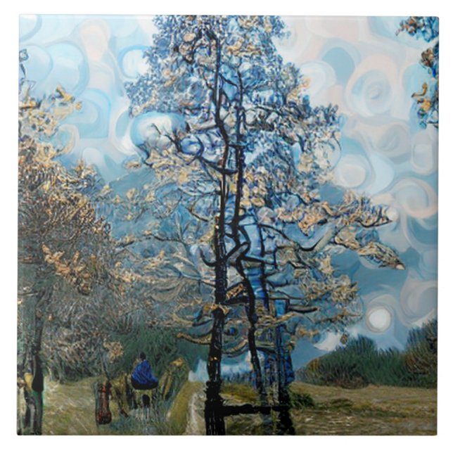 AZULEJO DE CERÂMICA  ÁRVORE FIR (Frente)