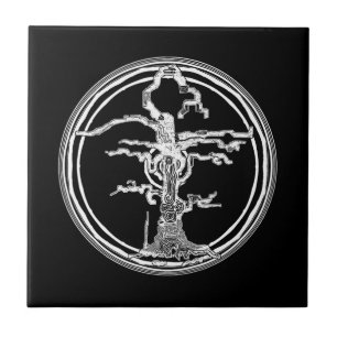 Azulejo De Cerâmica Árvore sem fio antiga