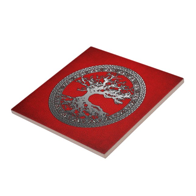 Azulejo De Cerâmica Árvore Silver da Vida (Lateral)