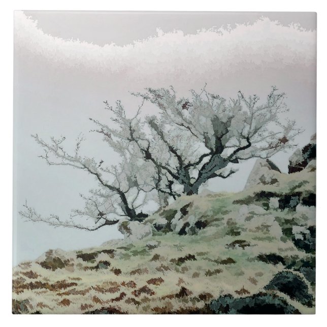 AZULEJO DE CERÂMICA  ÁRVORES (Frente)