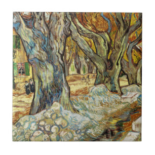 Azulejo De Cerâmica Árvores De Grandes Aviões De Vincent Van Gogh