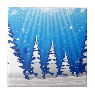 Azulejo De Cerâmica Árvores de Natal