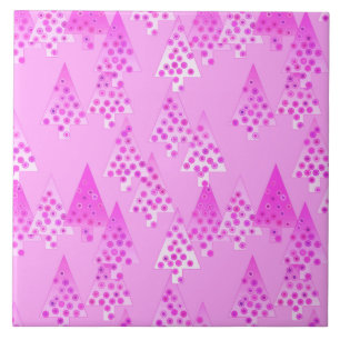 Azulejo De Cerâmica Árvores de Natal de flores modernas - orquídea e v