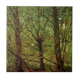 Azulejo De Cerâmica Árvores e Sub-bosque por Vincent van Gogh