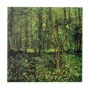 Azulejo De Cerâmica Árvores e Sub-bosque por Vincent van Gogh