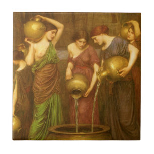 Azulejo De Cerâmica As Danaides por John William Waterhouse