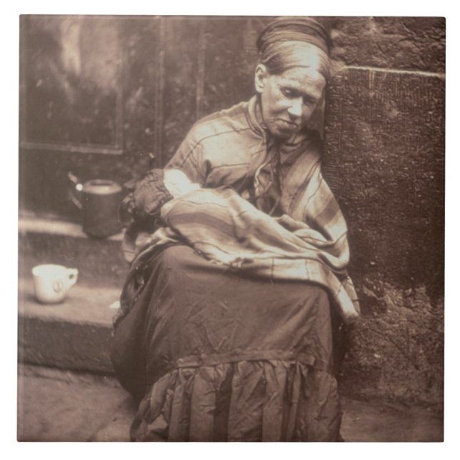 Azulejo De Cerâmica As esteiras rolantes, de "da vida rua em Londres", (Frente)