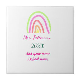 Azulejo De Cerâmica As listras coloridas do arco-íris adicionam o nome