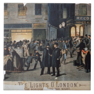 Azulejo De Cerâmica "As luzes O" London (litho da cor)