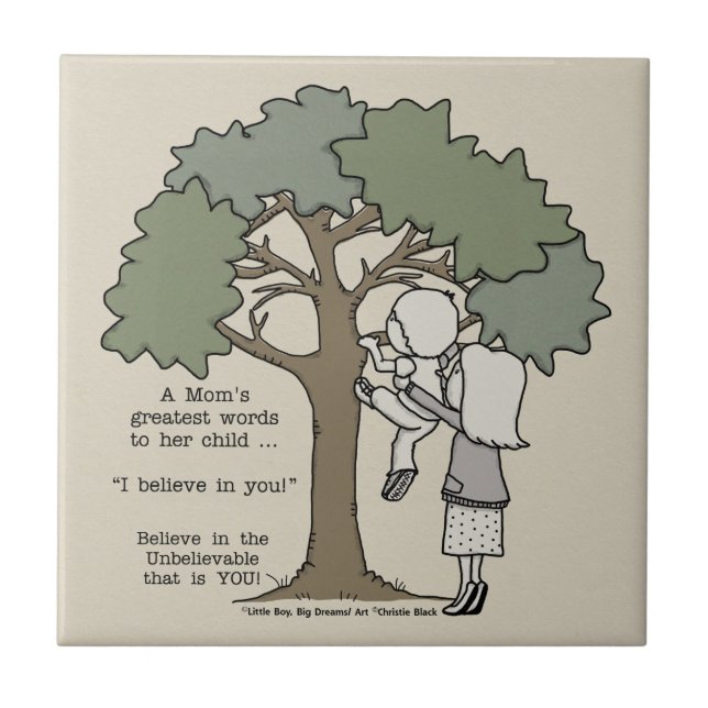 Azulejo De Cerâmica As maiores palavras da mãe (Frente)