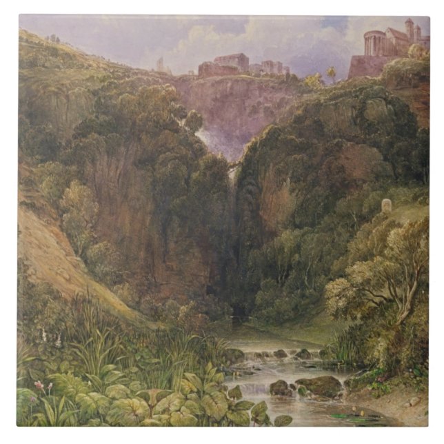 Azulejo De Cerâmica As quedas de Tivoli (Frente)