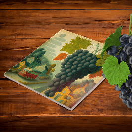 Azulejo De Cerâmica As Uvas São Importantes Para A Vila