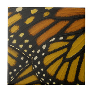 Azulejo De Cerâmica Asa de Borboleta Monarca Laranja Amarela Mariposa