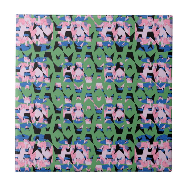 Azulejo De Cerâmica Asas de Chama Celestial Contida (Frente)
