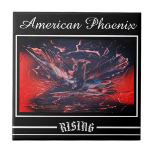 Azulejo De Cerâmica Ascensão de pássaros da Phoenix americana