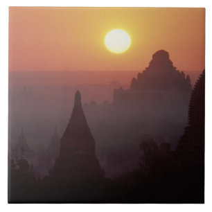 Azulejo De Cerâmica Ásia, Birmânia (Mianmar), Pagan (Bagan) O templo