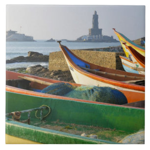 Azulejo De Cerâmica Ásia, Índia, Tamil Nadu, Kanniyakumari 2