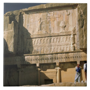 Azulejo De Cerâmica Ásia, Irã, Persepolis.Túmulo de Dario, o Grande.