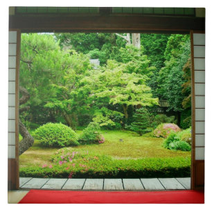 Azulejo De Cerâmica Ásia, Japão, Quioto. Jardim Zen 2