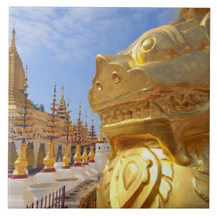 Azulejo De Cerâmica Ásia, Mianmar (Birmânia), Bagan (Pagan). A Shwe 