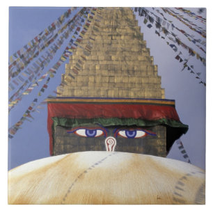 Azulejo De Cerâmica Ásia, Nepal, Catmandu. Estupa de Bouddhanath. 2