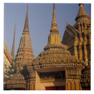Azulejo De Cerâmica Ásia, Tailândia, Bangkok, Wat Po, a cidade mais an