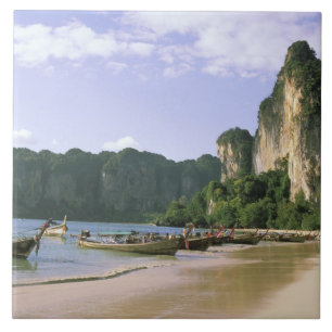 Azulejo De Cerâmica Ásia, Tailândia, Krabi. Praia de West Railay, long