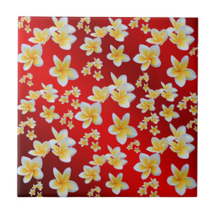 Azulejo De Cerâmica asiático, amarelo, branco, florir, brilhante, dour
