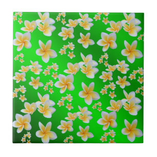 Azulejo De Cerâmica asiático, amarelo, branco, florir, brilhante, dour