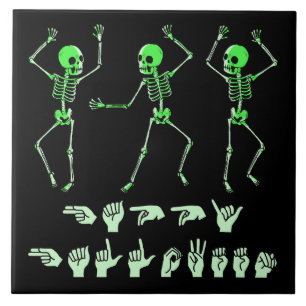 Azulejo De Cerâmica ASL Happy Halloween I - Bela Estação de Spooky