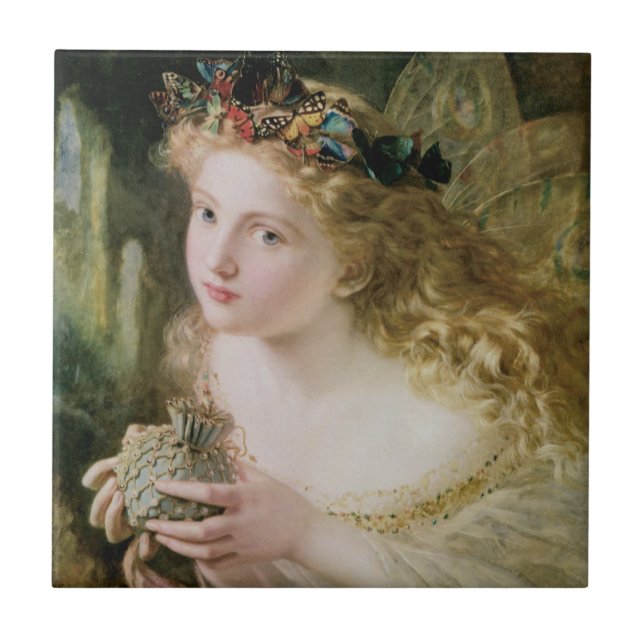 Azulejo De Cerâmica Assim, sua fada é feita das coisas mais bonitas (Frente)