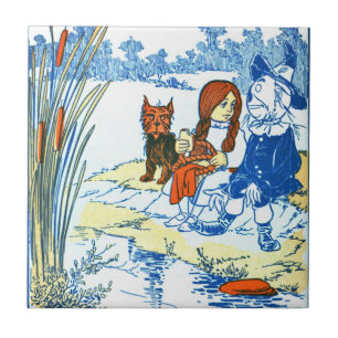 Azulejo De Cerâmica Assistente de Vintage da Ilustração Oz - Pond