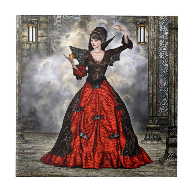 Azulejo De Cerâmica Assistente feminino (Frente)