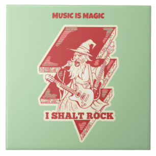 Azulejo De Cerâmica Assistente tocando violão