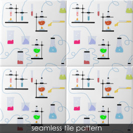 Azulejo De Cerâmica Assunto da Escola de Laboratório de Testes de Ciên
