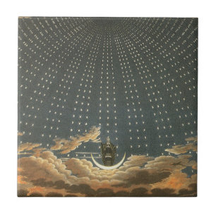 Azulejo De Cerâmica Astronomia Celestial Vintage, Rainha da Noite