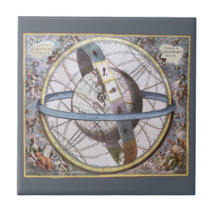 Azulejo De Cerâmica Astronomia Vintage, Celestial por Andreas Cellariu