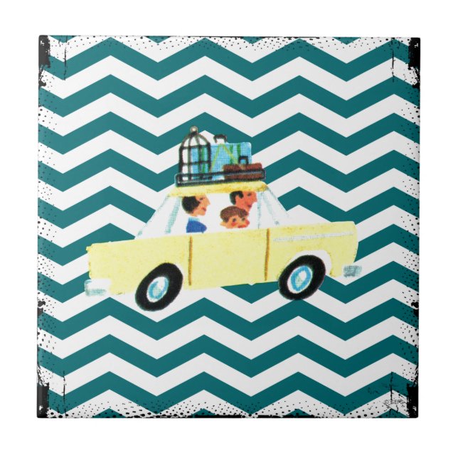 Azulejo De Cerâmica Atingindo a estrada aberta 2 (Frente)